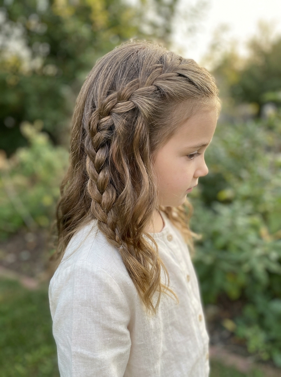 Wasserfallzopf für Kinder als Flechtfrisuren für Kinder Inspiration 2026